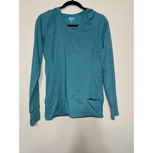 Bench Urbanwear Teal Heathered Long Sleeve Hoodie Athletic Top Women's‎ M